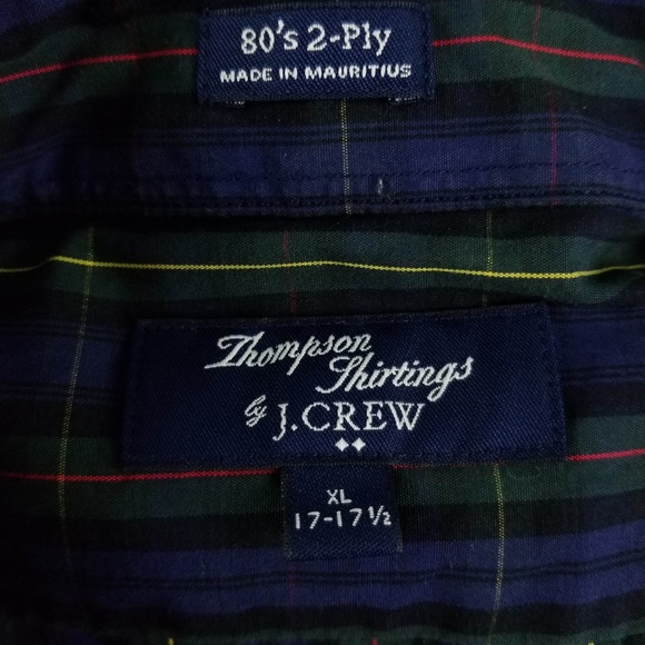 J CREW 2 Ply Thompson Cotton Plaid Sz XL - Picture 7 of 7